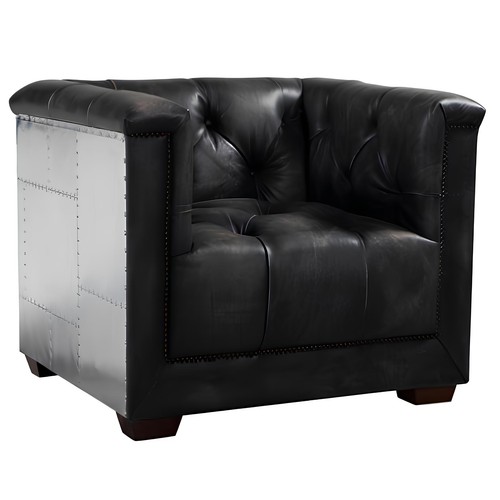 Sessel schwarz echtleder - sessel,